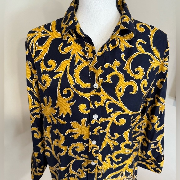 Chicos 3/4 Sleeve Filigree Design Blouse - Picture 4 of 10